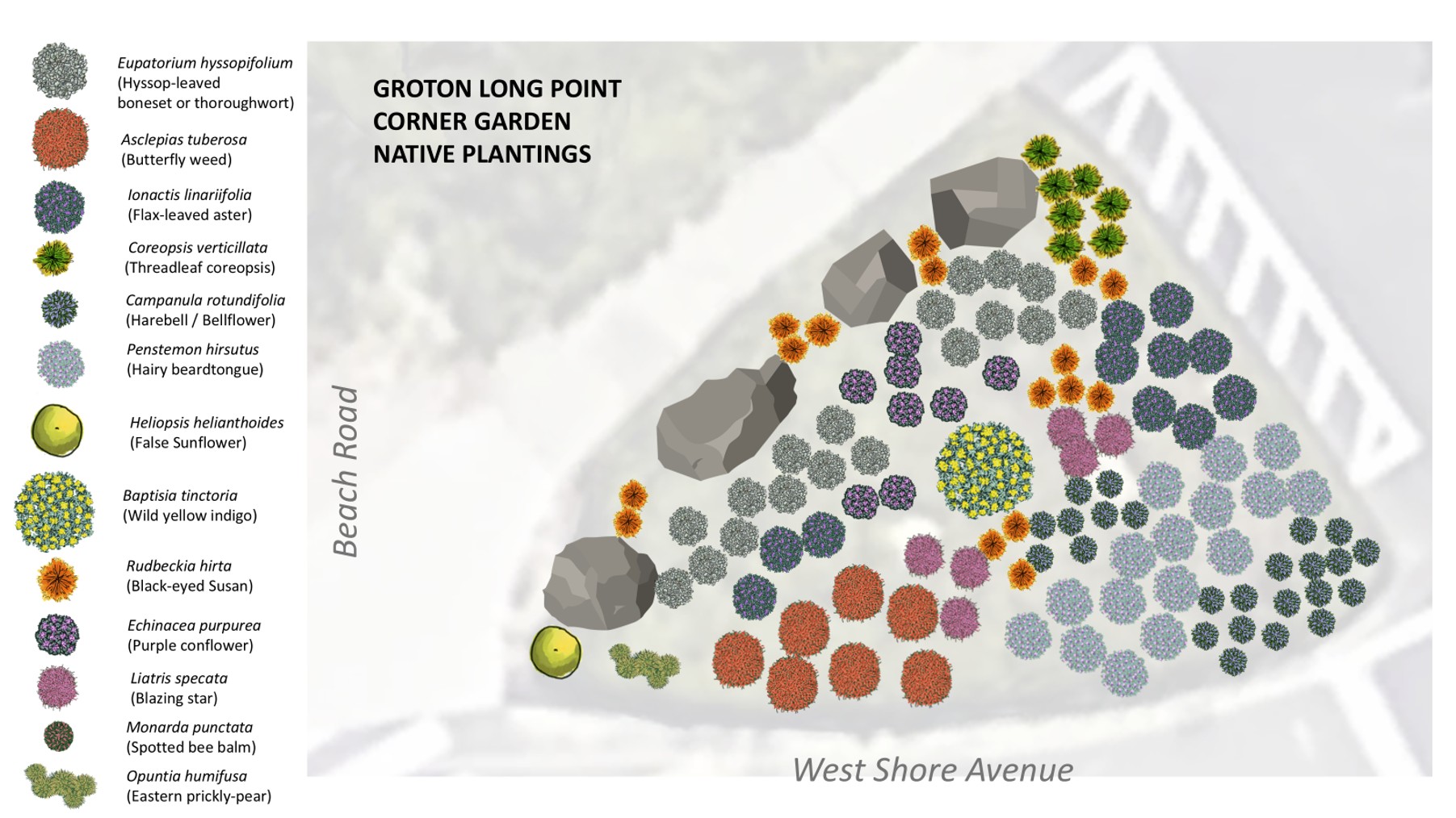 Groton Long Point Corner Garden Layout Map